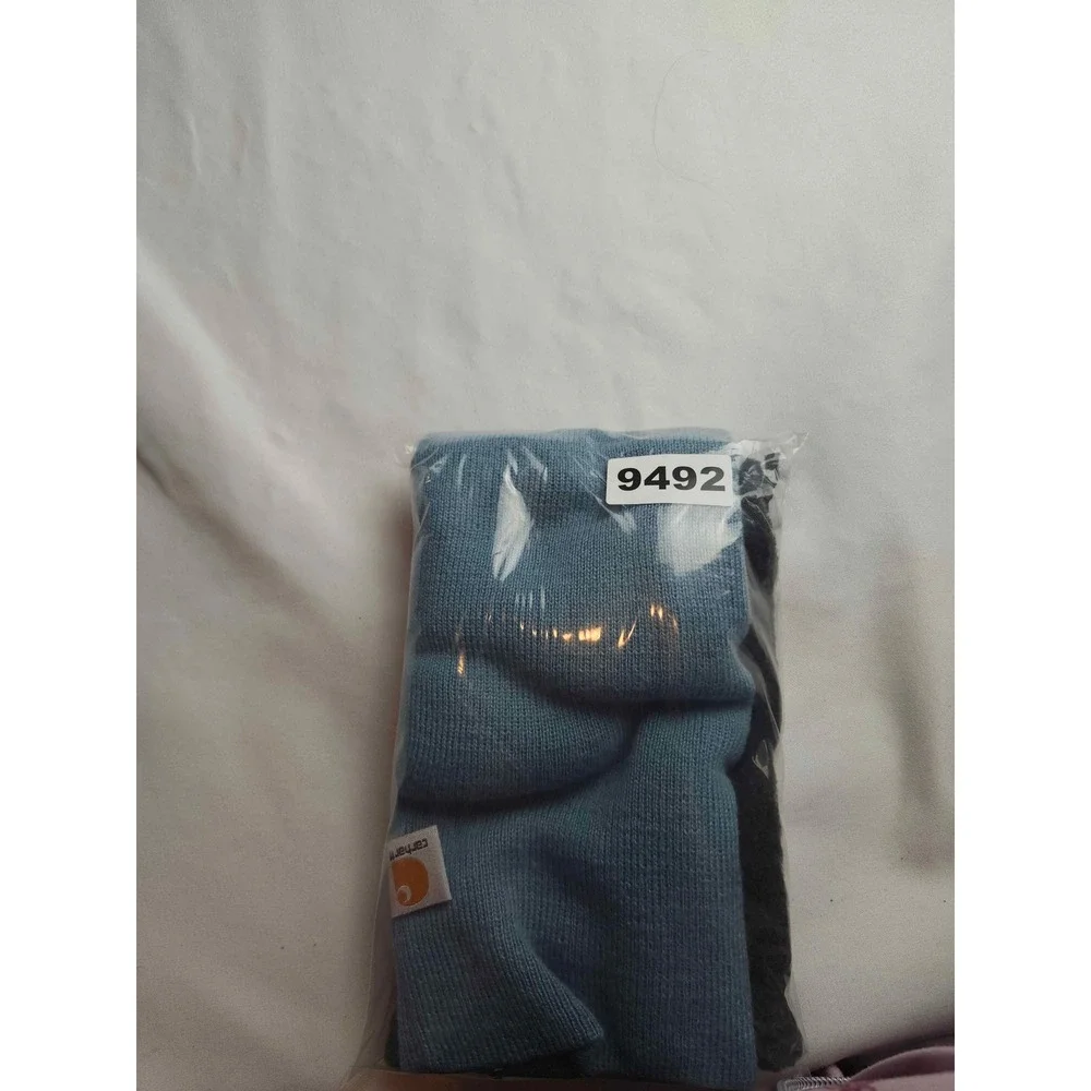 Carhartt Columbia Neck Gaiter Bundle Blue Knit Grey Fleece Winter Scarf Set Mens